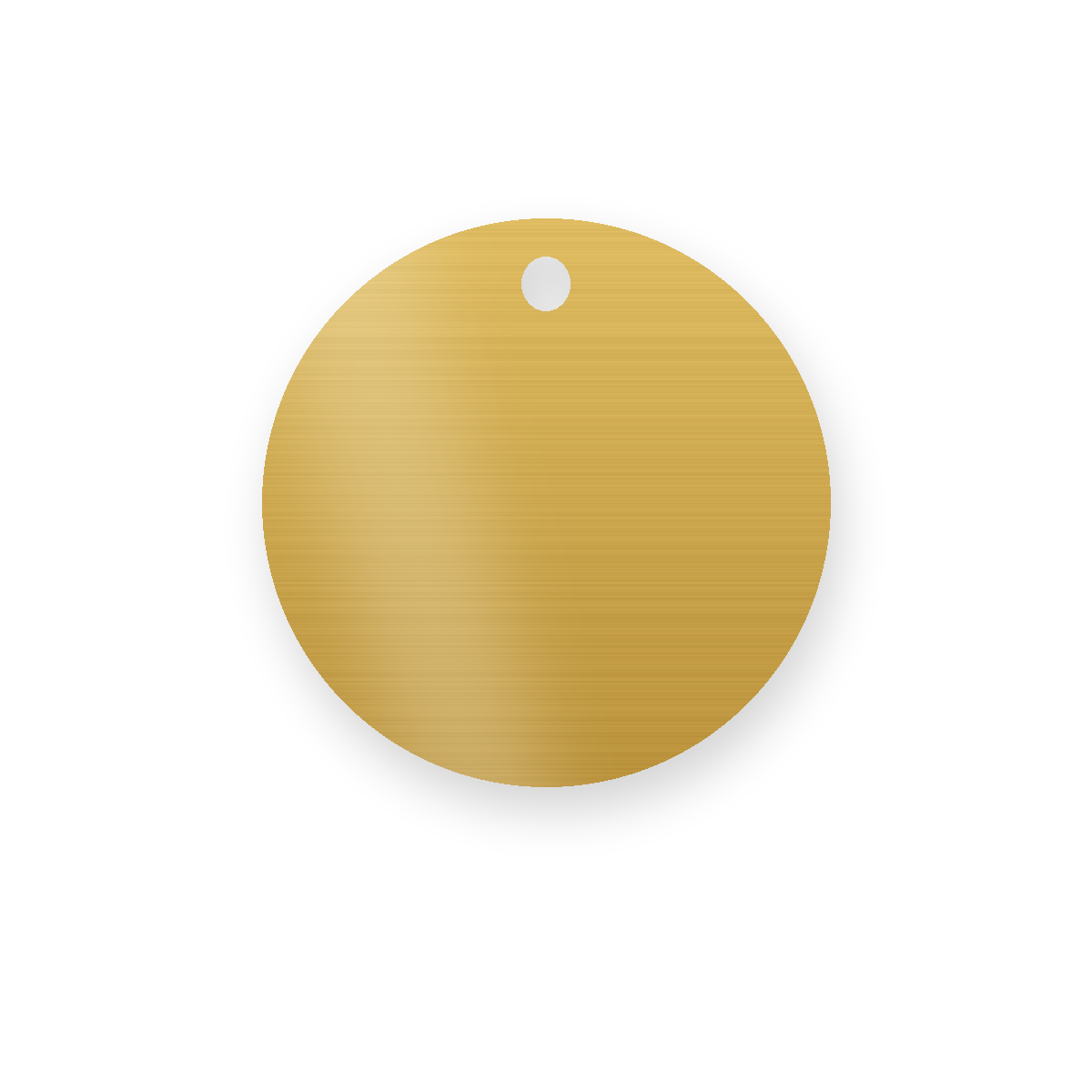 Engraved Gold Pendant Disc